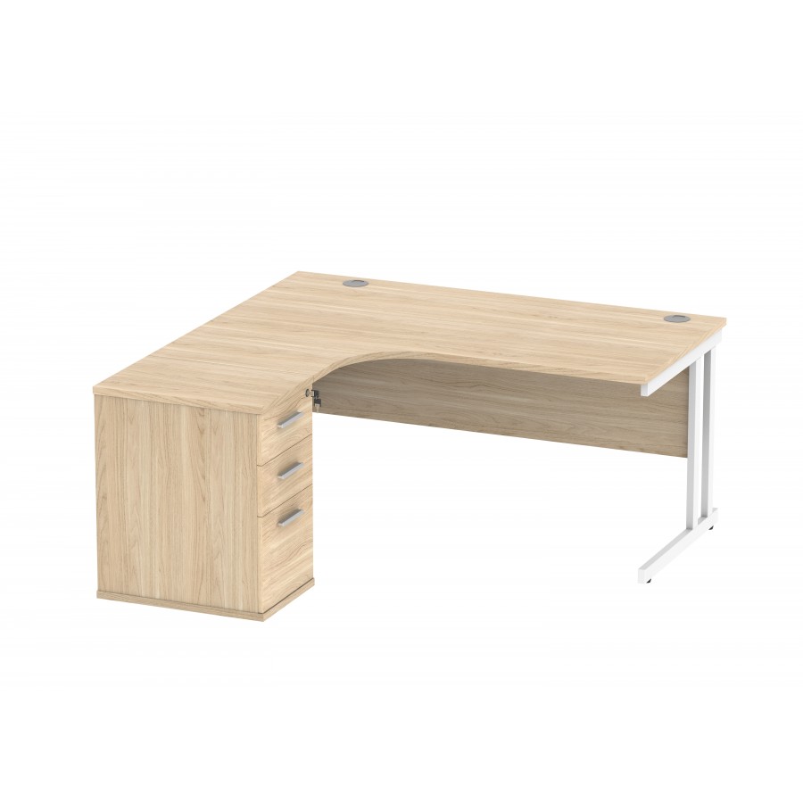 Core Corner Desk With Desk High Pedestal